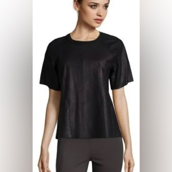 Vince Tops - Vince black leather top